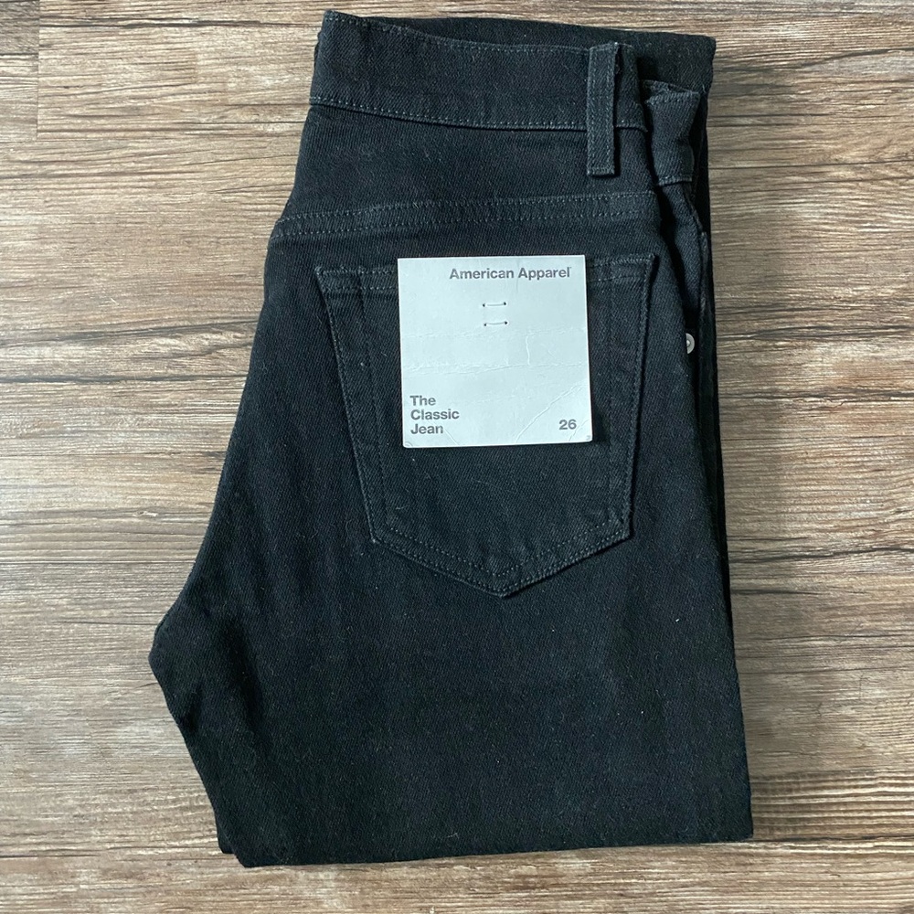 American Apparel (The Classic Jean) with original tags Size 26 [Black] *UNISEX*